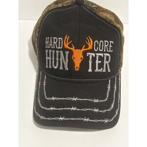 NWT Hard Core Hunter Hat Cap Snap Back Camouflage Mesh Trucker Embroidered Mens